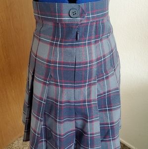 American Apparel Pleated Plaid Blue Tennis Skirt